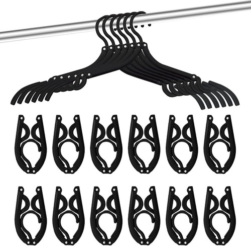 12pcs foldable clothes hangers - 12pcs,