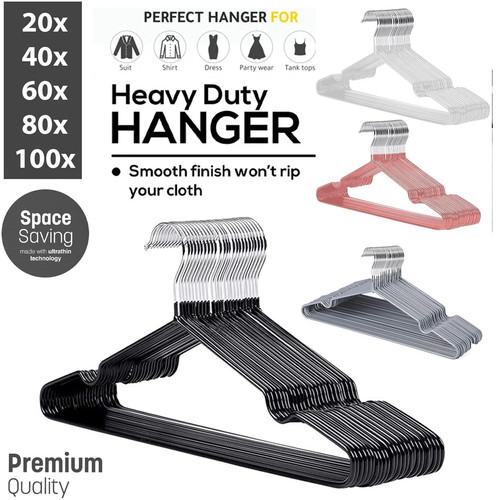Metal coat hangers rubber - coat,