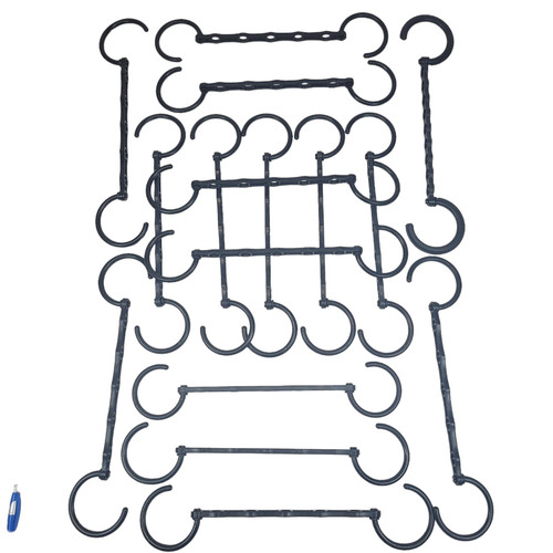 Lot black hook - 16, hang